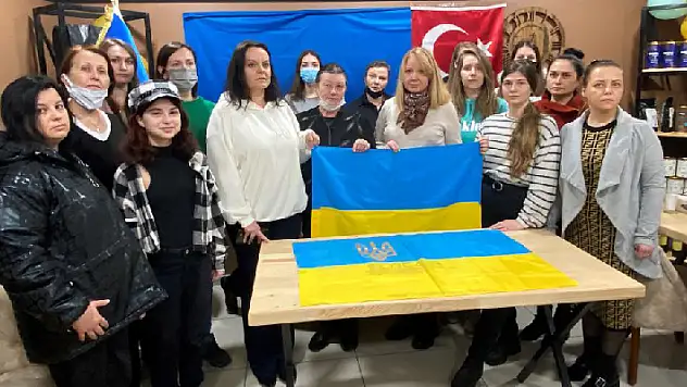 Konya'daki Ukraynalılar'dan Rusya saldırısına tepki
