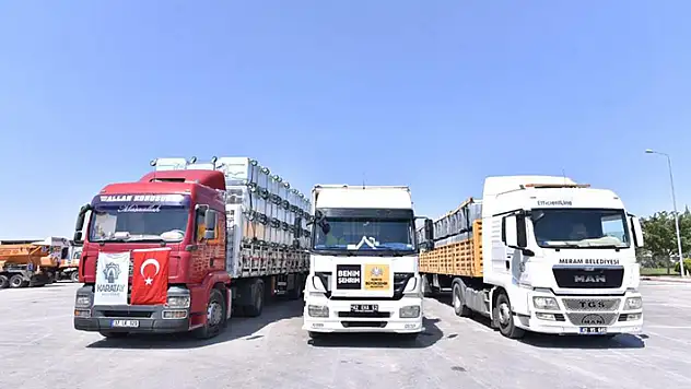 Konya'dan sel bölgesine jeneratör ve çöp konteyneri desteği
