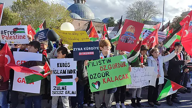 Konyalı çocuklar Filistinli akranları için bir araya geldi
