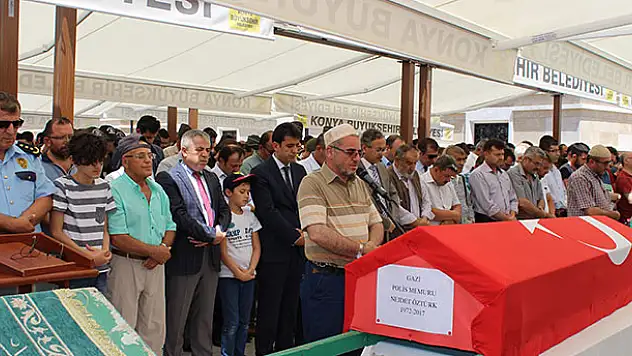 Konyalı gazi polis son yolculuğuna uğurlandı