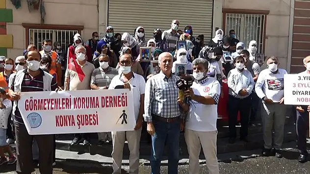 Konyalı görme engellilerden evlat nöbetindeki ailelere destek ziyareti

