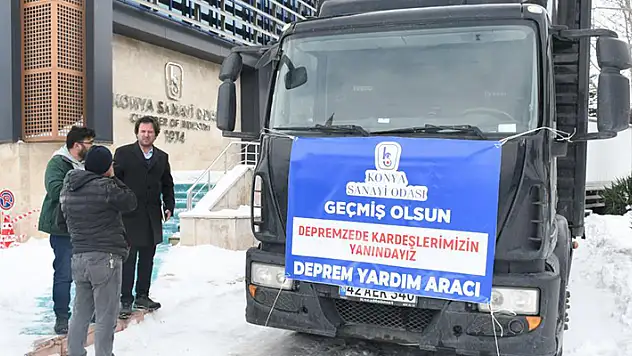 Konyalı sanayicilerin yardım eli deprem bölgesinde
