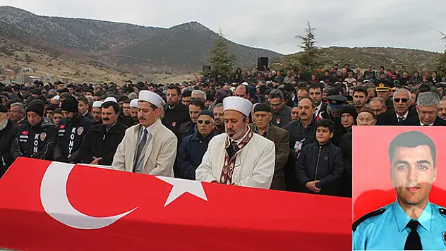 Konyalı şehit polis Oğuzhan Duyar son yolculuğuna uğurlandı
