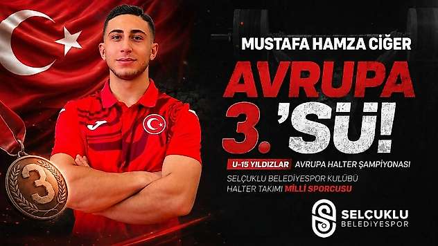 Konyalı sporcu Ciğer, Avrupa üçüncüsü