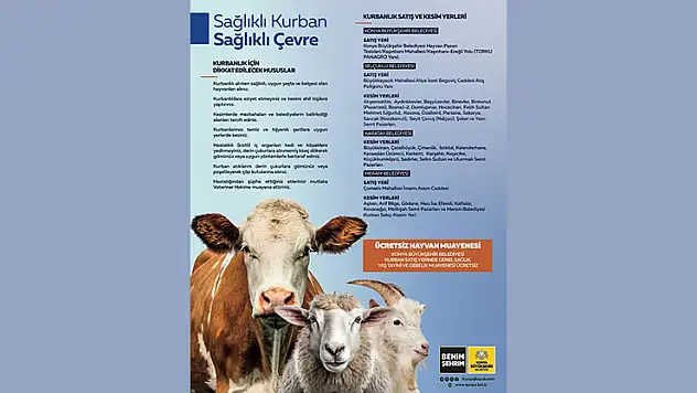 Konyalı'nın kurban keseceği yerler açıklandı