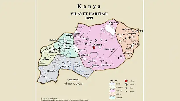Konya'nın bu haritası görenleri şaşırtıyor