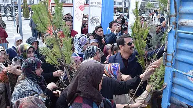 Konya'nın ilçesinde ağaçlandırma etkinliği