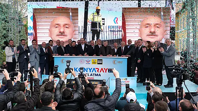 Konyaray Banliyö Hattı Projesi'nin temeli törenle atıldı
