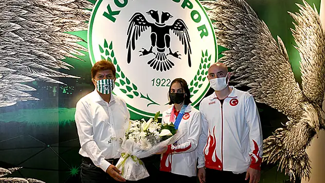 Konyaspor, Avrupa Şampiyonası'nda tarih yazan Elif Ceren Çolak'ı ağırladı