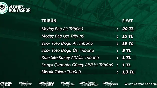 Konyaspor-Göztepe maçının bilet fiyatları belli oldu!