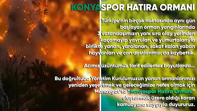 Konyaspor, Manavgat'ı yeşillendirecek
