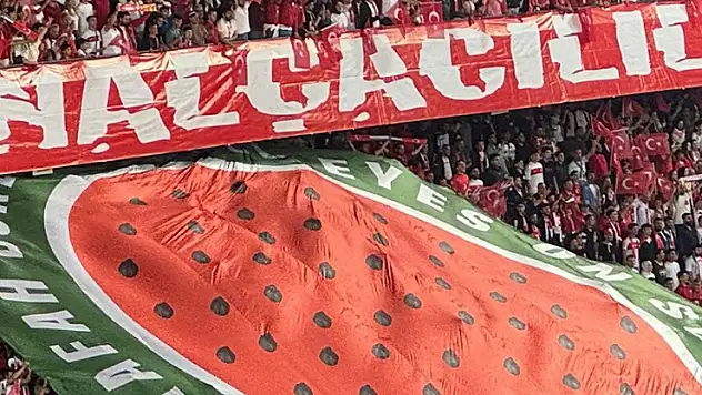 Konyaspor taraftarı Gazze'yi unutmadı