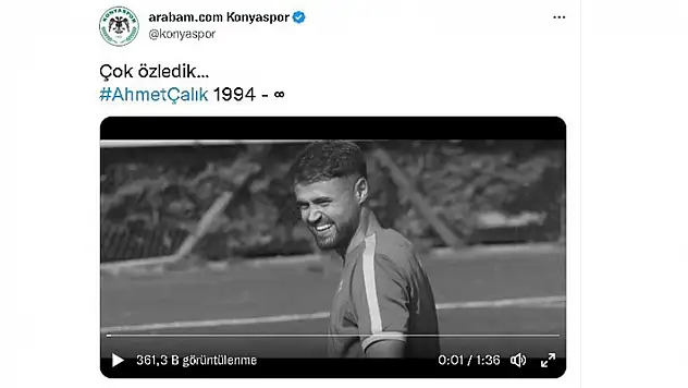 Konyaspor'dan Ahmet Çalık paylaşımı
