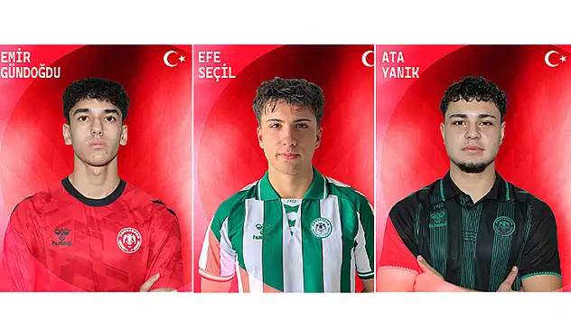 Konyasporlu 3 futbolcuya milli davet