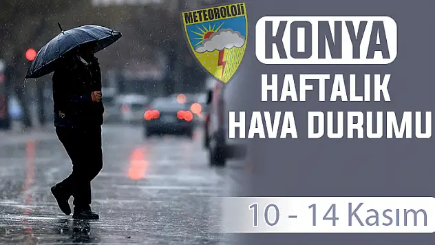 Konya'ya yağmur geliyor! Haftalık hava durumu