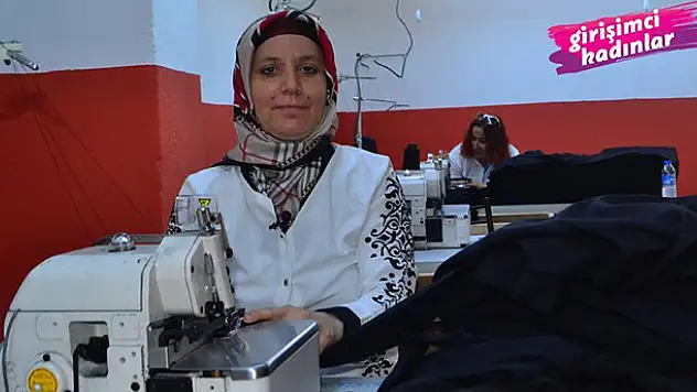 KOSGEB kredisiyle açtığı atölyede kadınları istihdam ediyor