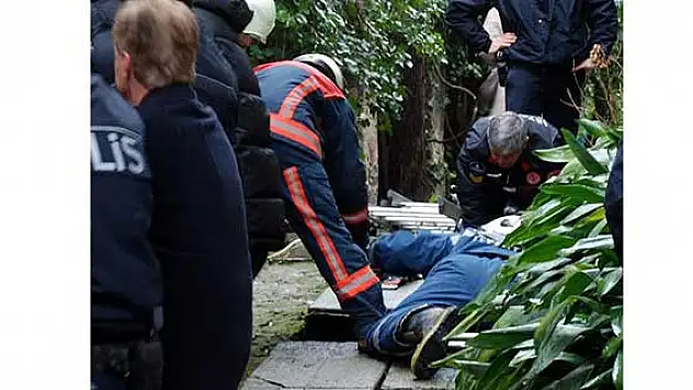 Köşkün bahçesindeki kuyuya düşen kadın kurtarıldı