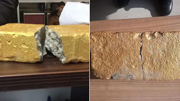 Külçe altın diye parke taşı sattılar