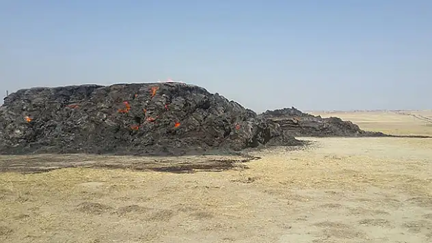 Kulu'da 150 Bin Liralık Saman Kül Oldu