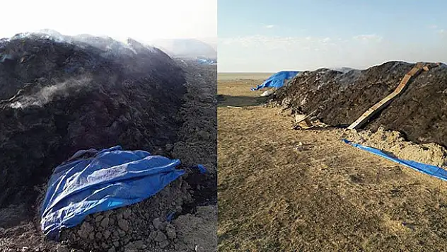 Kulu'da 80 römork saman yandı