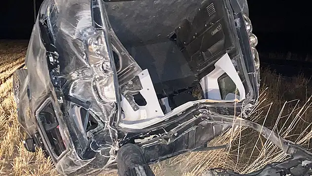 Kulu'da hafif ticari araç takla attı: 1 yaralı