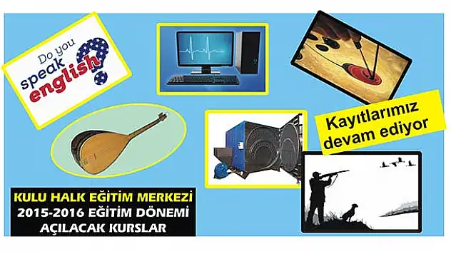 Kulu'da Halk Eğitim Merkezi Kurs Kayıtları Başladı