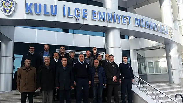 Kulu'da muhtarlardan ilçe emniyet müdürlüğüne taziye ziyareti