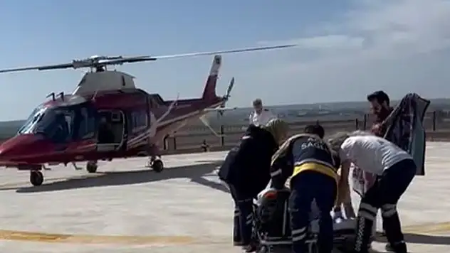 Kulu'da kalp krizi geçiren hasta için helikopter ambulans havalandı