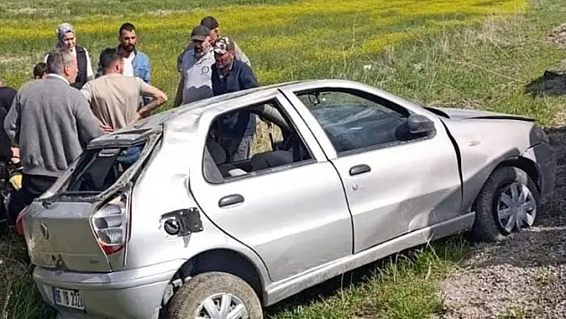 Kulu'da otomobil takla attı: 1 yaralı