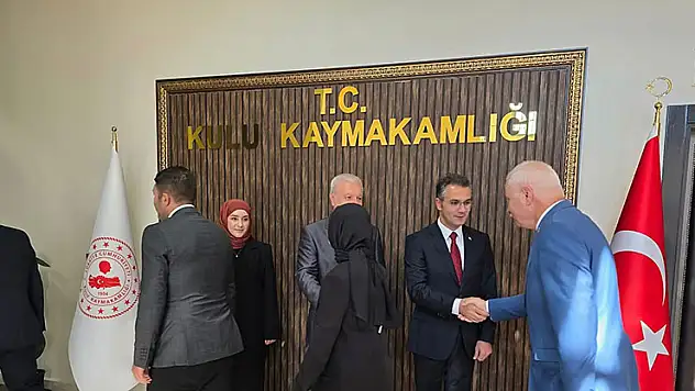 Kulu'da protokol törende buluştu