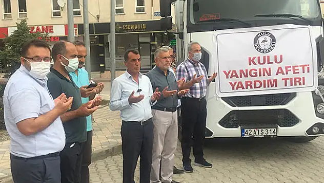 Kulu'dan Manavgat'a yardım
