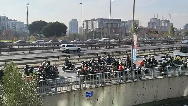Kuryelerden meslektaşı Yunus Emre Göçer için 'adalet' sürüşü
