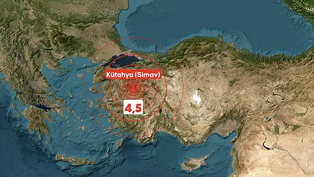 Kütahya'da 4,5 büyüklüğünde deprem