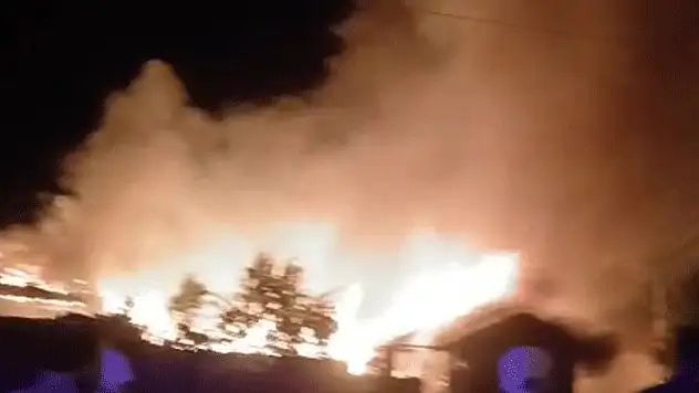 Kütahya'da köyde çıkan yangında evler, samanlıklar ve ahırlar kül oldu