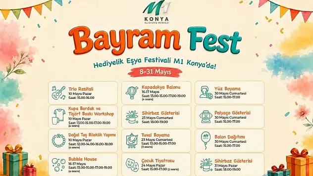 M1 Konya AVM'de festival gibi program