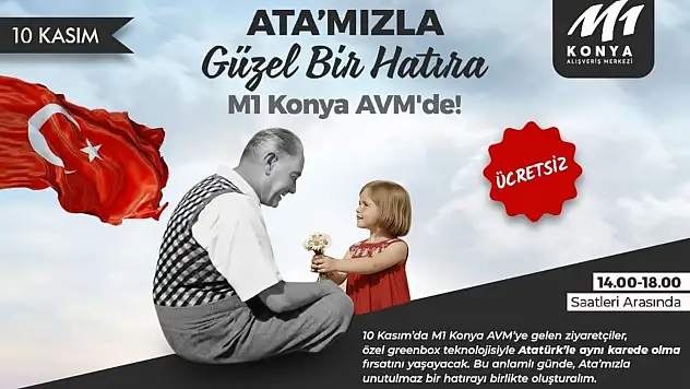 M1 Konya AVM'de 10 Kasım'a özel dijital hatıra etkinliği