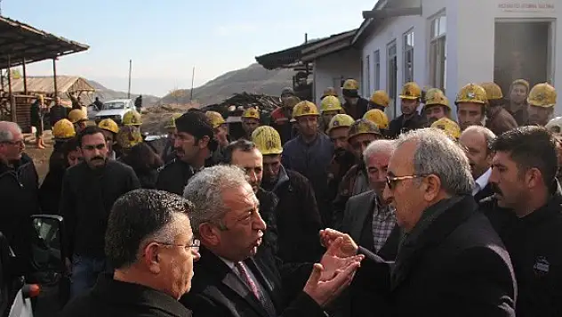 Maden sahibi ve CHP'liler arasında gerginlik