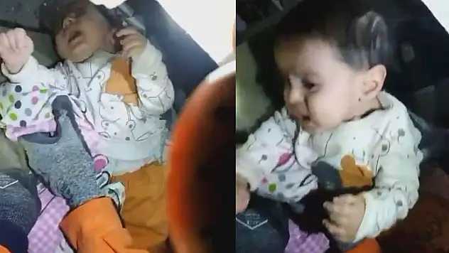 Madenciler, enkaz altından bebeği böyle kurtardı
