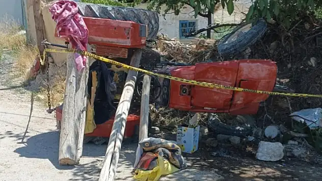 Malatya'da traktör devrildi: 1 ölü, 1 yaralı 
