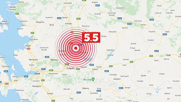 Manisa'da 5.5 büyüklüğünde deprem