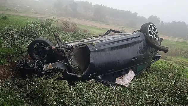 Manisa'da viyadükten düşen otomobilin sürücüsü öldü
