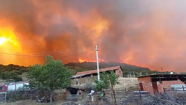 Manisa'daki yangının bilançosu: 4 ev, 1 ağıl, 2 motosiklet, 1 traktör, 1 iş makinesi kül oldu
