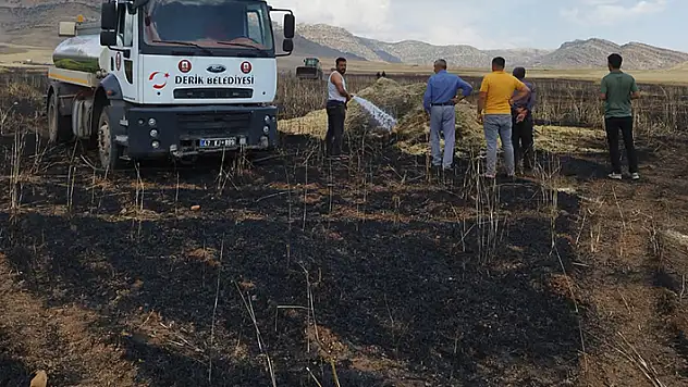 Mardin'de 120 dönüm buğday tarlası yandı
