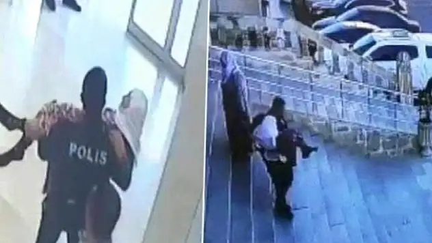 Mardin'de bir polis, yürümekte zorlanan 85 yaşındaki kadını kucağında taşıdı