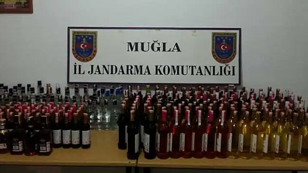 Marmaris'te kaçak içki operasyonu