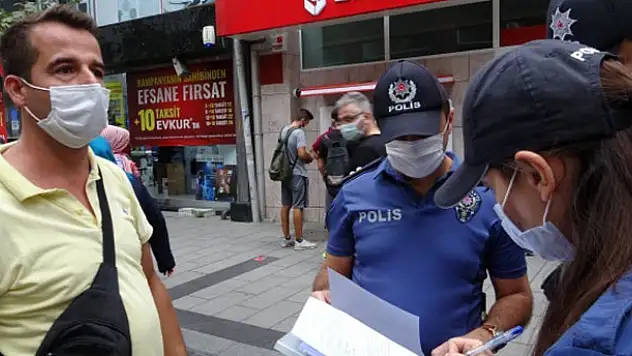 Maske takmayan vatandaştan polise tehdit