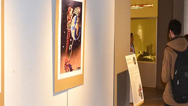 MEDAŞ Sanat Galerisinde karikatür sergisi