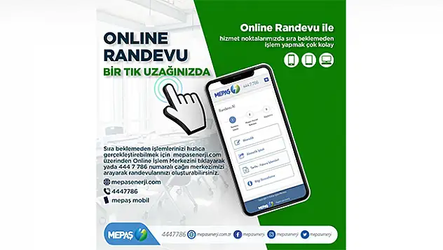 MEPAŞ'ta online randevu dönemi