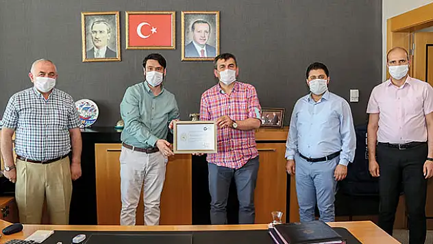Meram'a teşekkür belgesi