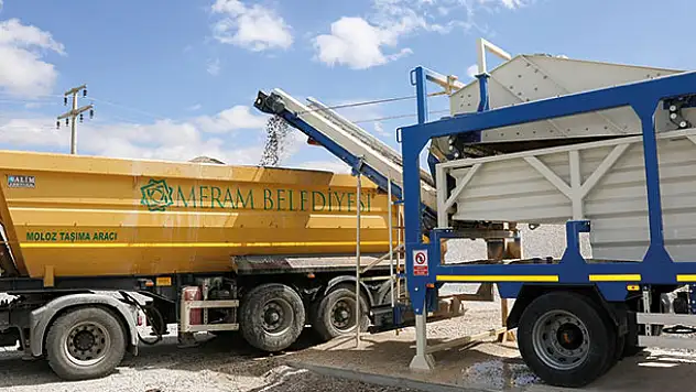 Meram Belediyesi asfaltta dışa bağımlılığı bitirdi